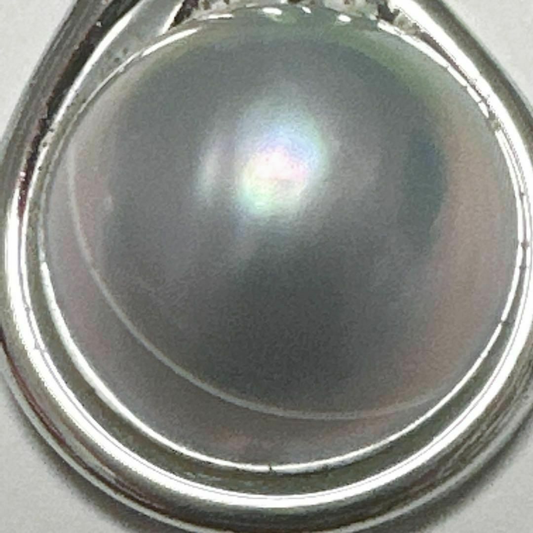 TASAKI タサキ ペントップ チャーム シルバー マベパール約13.3mm 