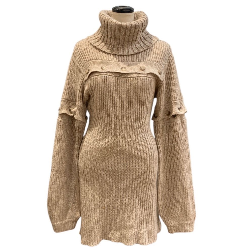 andmary アンドマリー シエナニットミニドレス ワンピース タイト タートルネック ベージュ 冬 ゴーゴー古着マルイ草加店2098