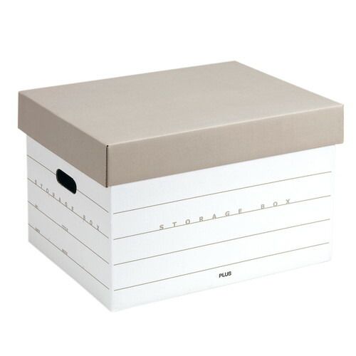 （まとめ） プラス ストレージボックスフタ式分離タイプ A4用 内寸W325×D420×H270mm ネイビー DN-245 1個 〔×10セット〕 まとめ） プラス ストレージボックスフタ式分離タイプ A4用 内寸W325