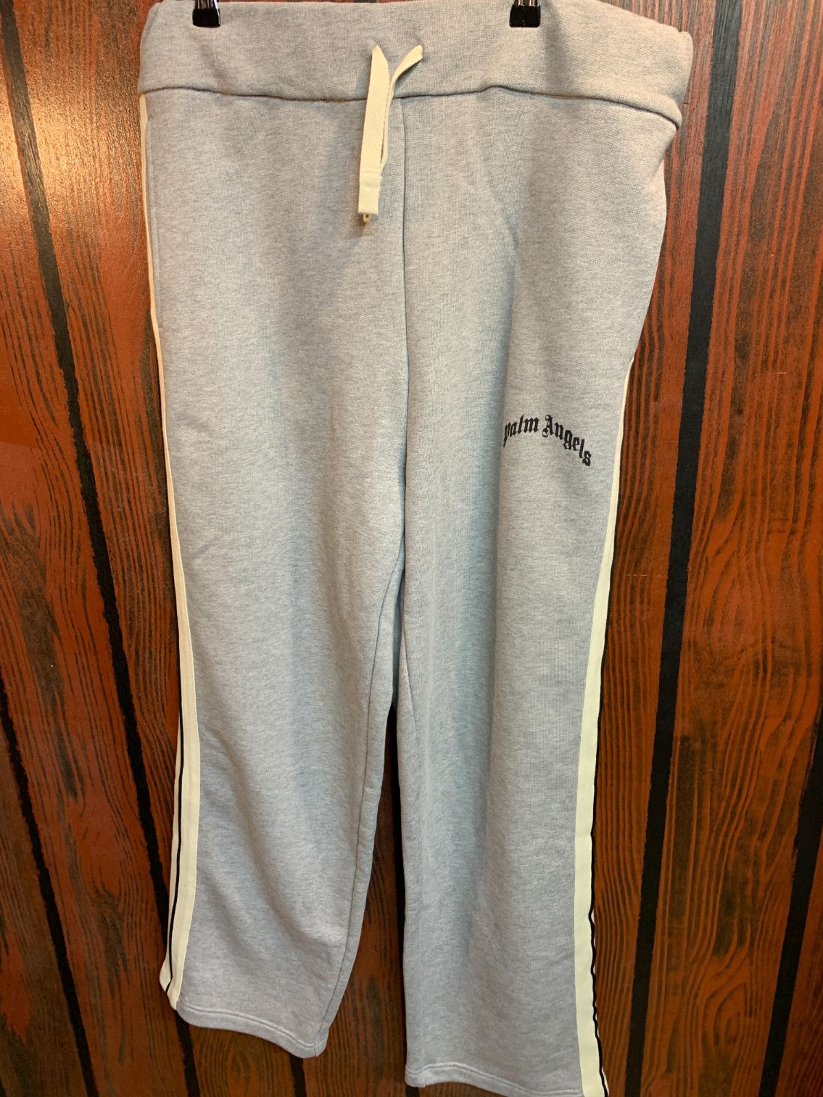 むつ76-1557 Palm Angels ロゴ プリント ドローストリング トラック パンツ Lサイズ 併売