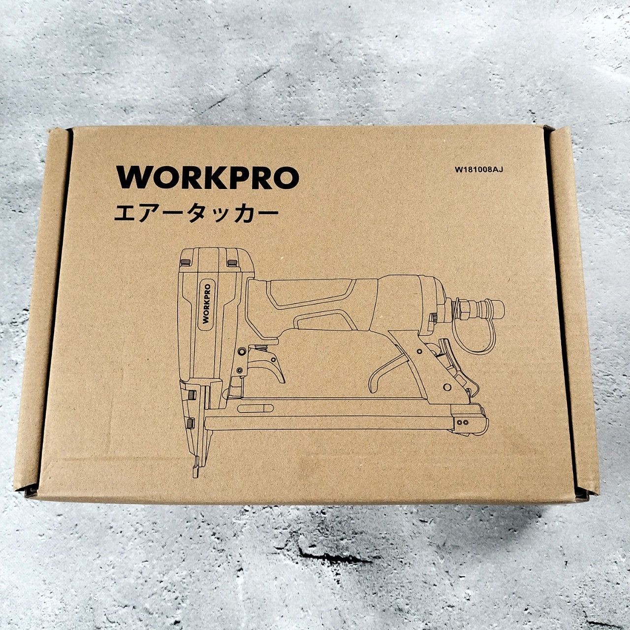 WORKPRO エアータッカー エア釘打機 ステープル 1000本釘付 誤射防止