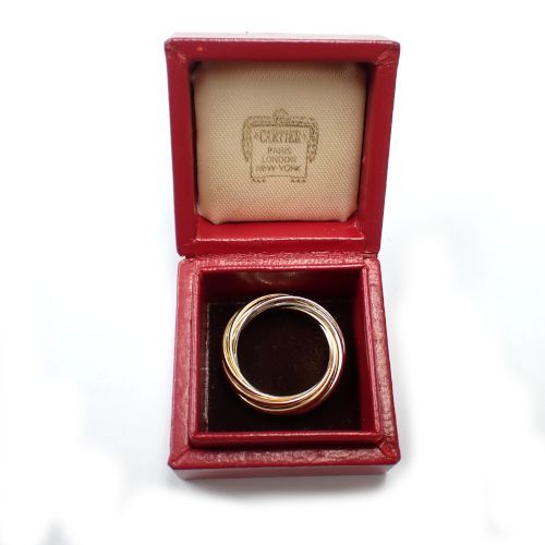 カルティエ Cartier 750 K18 YG WG PG 7.5g 52号 7連 トリニティ