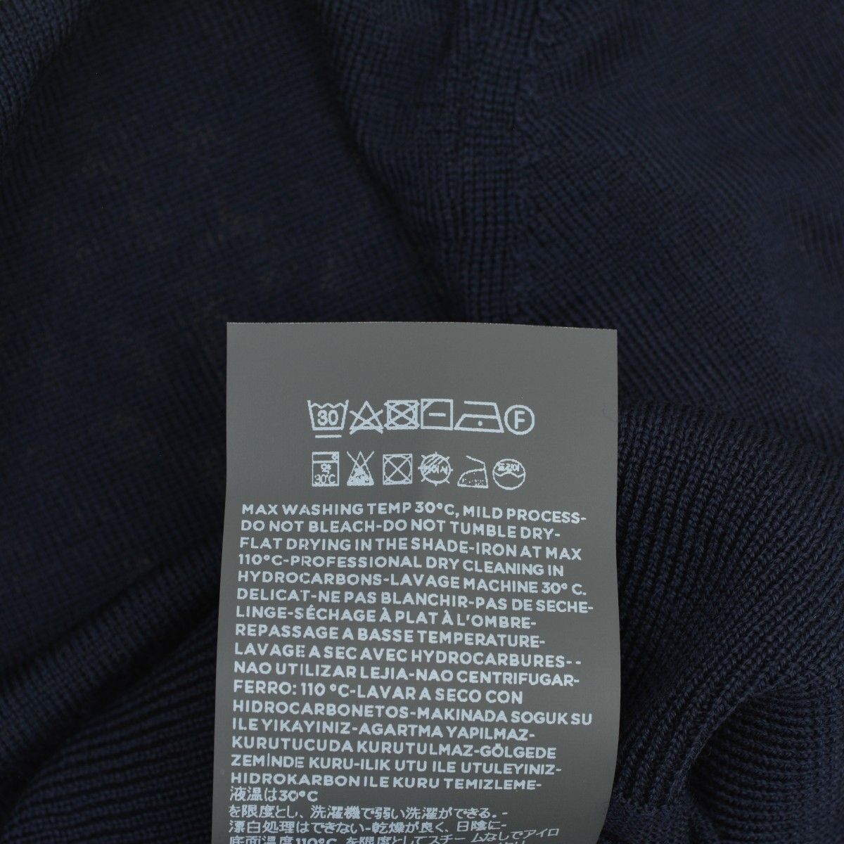 ZEGNA】D4M90 U10 ウール ハイゲージ クルーネック長袖ニットセーター