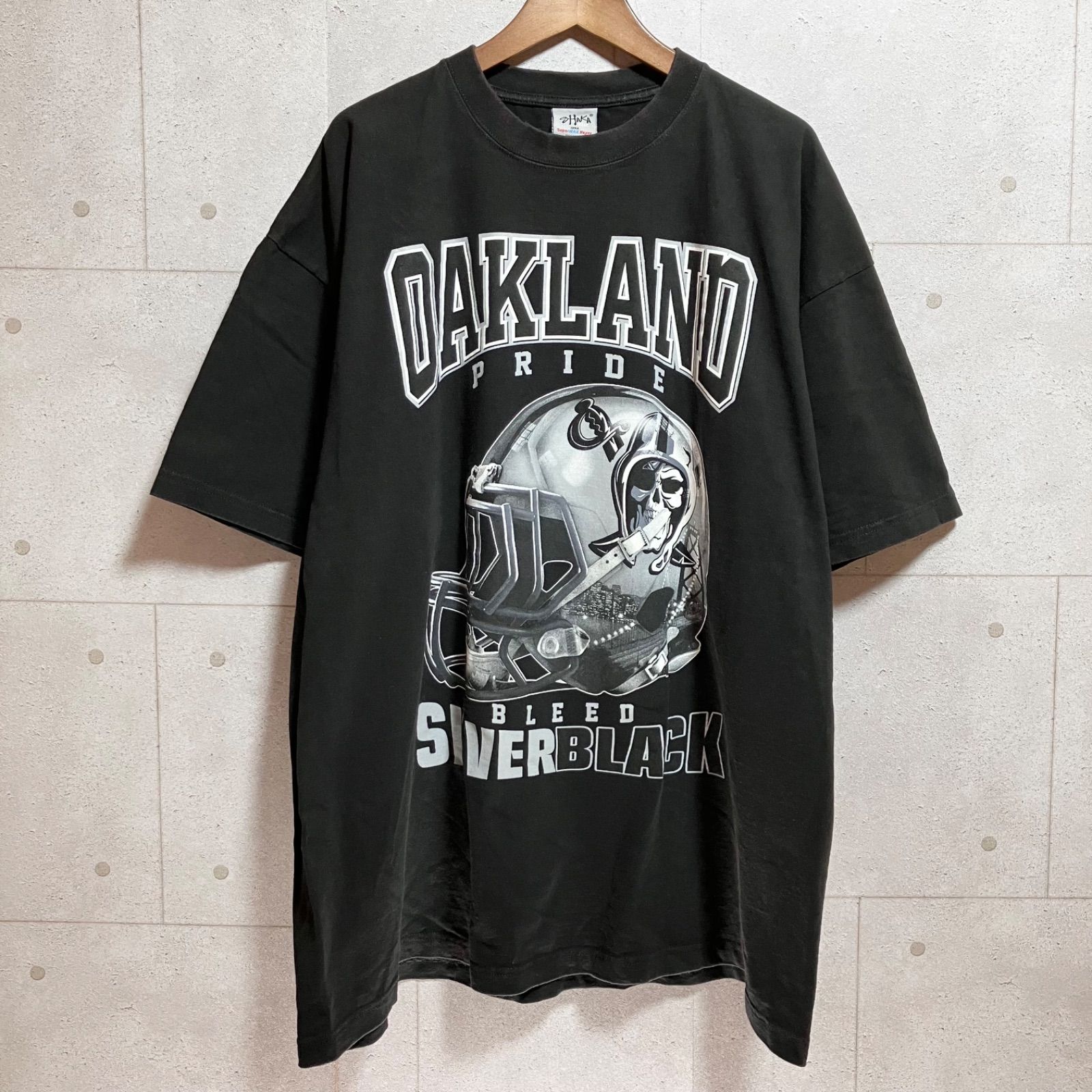NFL プリントTシャツ 半袖 大判 1996年 オークランドレイダース 黒 L SHAKA シャカ NFL RAIDERS オークランドレイダース プリント T