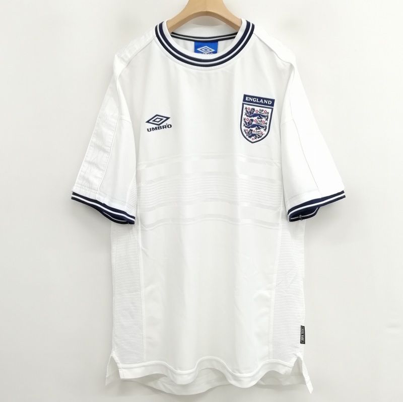 アンブロ UMBRO 1999-2001 サッカー イングランド代表 ホーム ユニフォーム XL ホワイト系 AA
