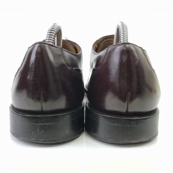 USA名門 ボストニアン 本革 ストレートチップ 26.5 赤茶 ドレスシューズ ビジネス H-109