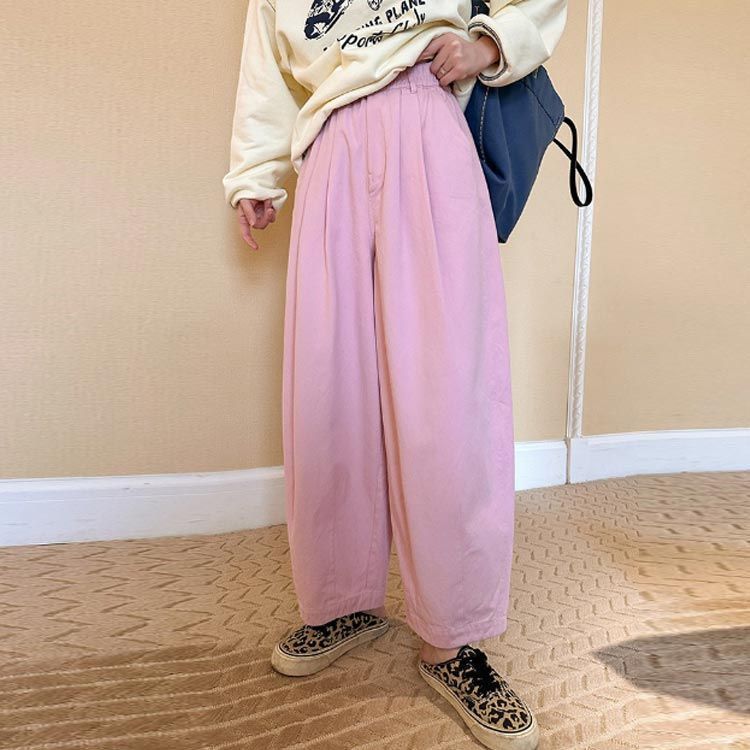 ゴムウエスト カーブパンツ