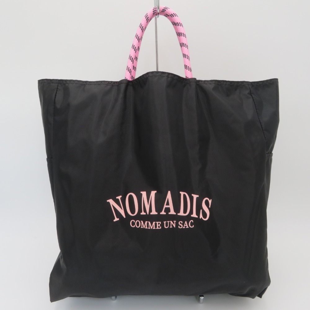 【美品】NOMADIS トートバッグ ブラック×ピンク NOMADIS ノマディス リバーシブル トートバッグ ブラック×ピンク