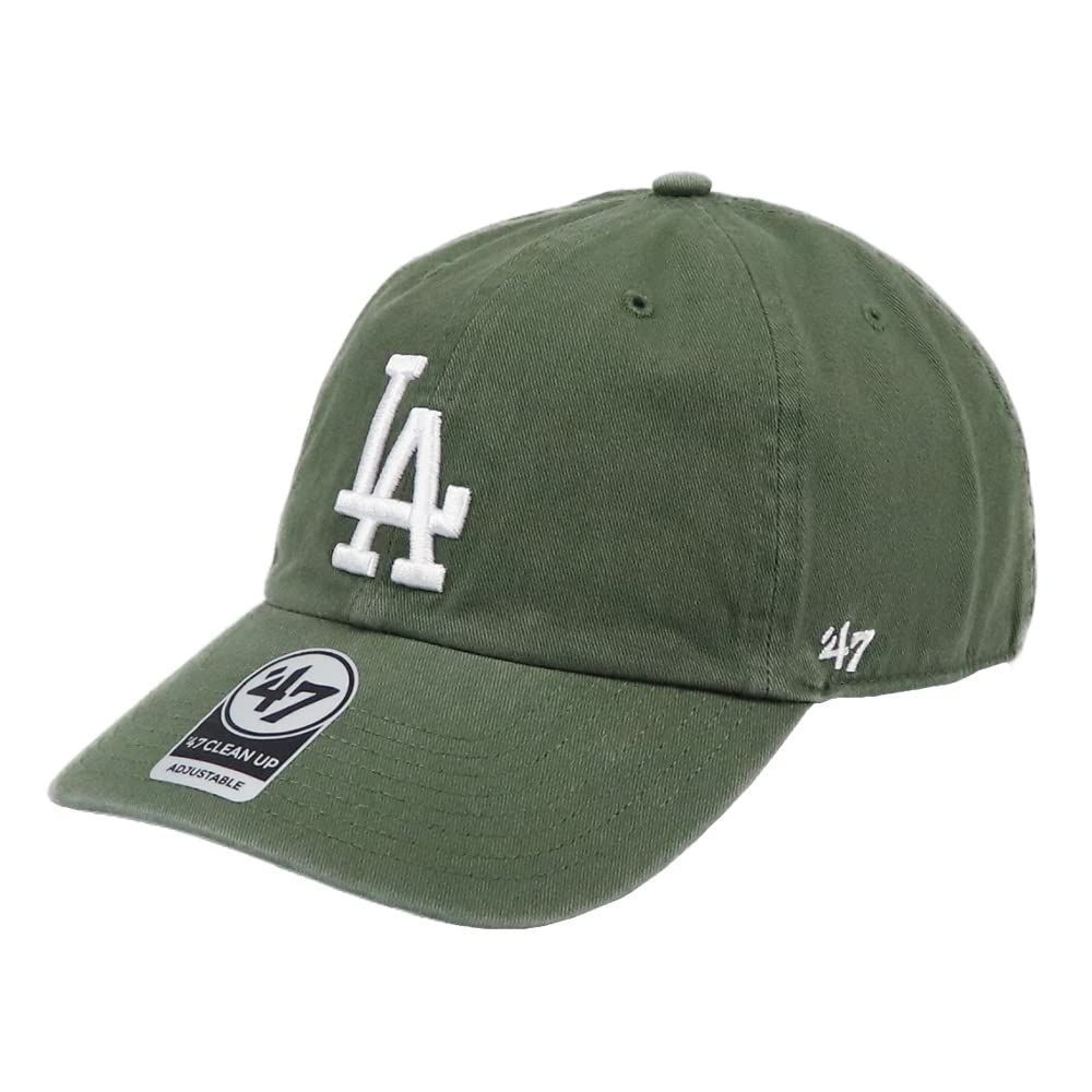 Free Size_モス×ホワイト '47 Brand 47 キャップ ドジャース メンズ レディース クリーンナップ LA ロゴ CLEAN UP CAP MENS LADIES 帽子 ローキャップ MLB LOS ANGELES DODGERS モス×ホワ
