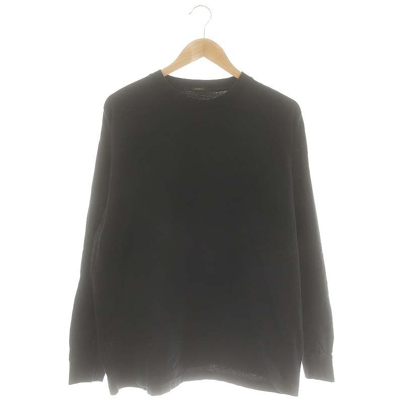 美品 COMOLI 23AW 空紡天竺長袖Tシャツ（black） COMOLI (コモリ) 空紡天竺 半袖Tシャツ