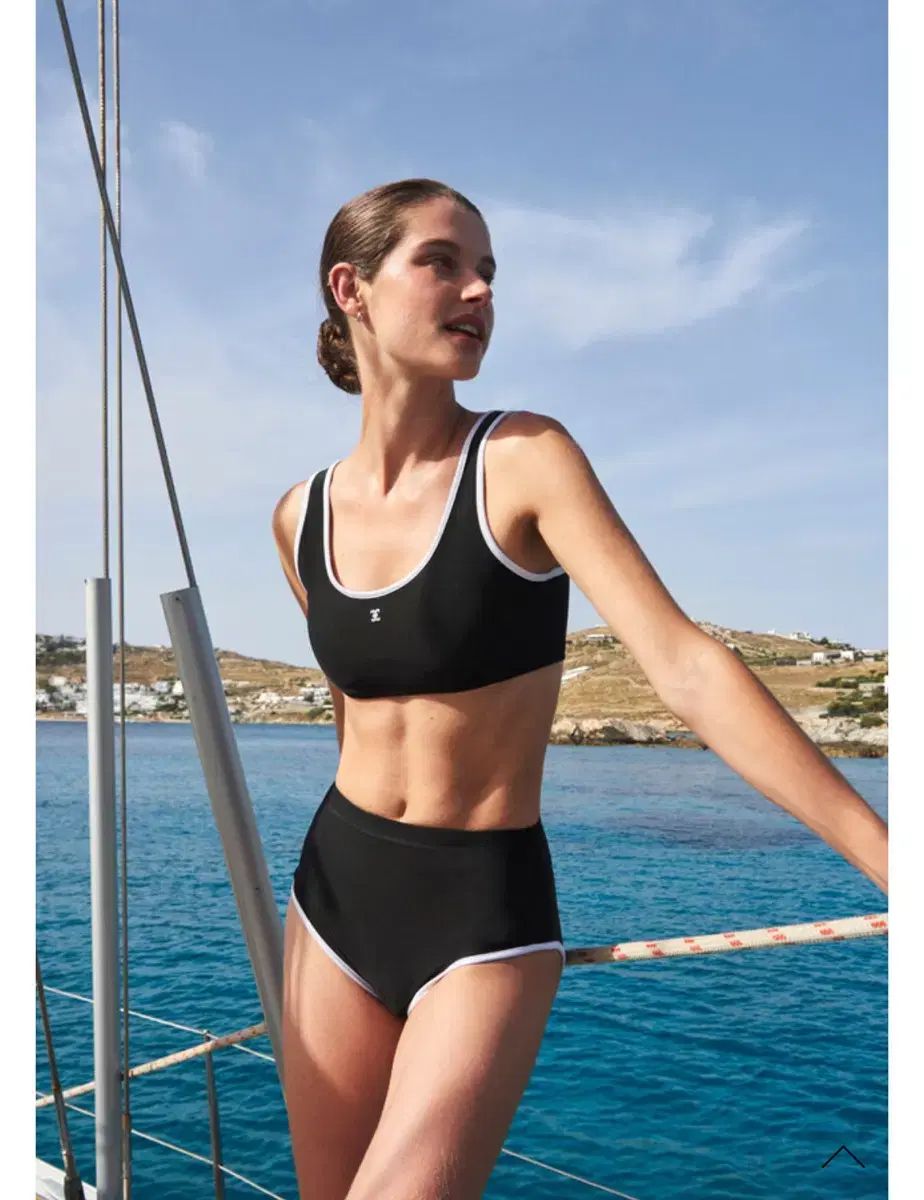 ポルヌア 着色 クラシック ロゴ 水着 ブラック スモール