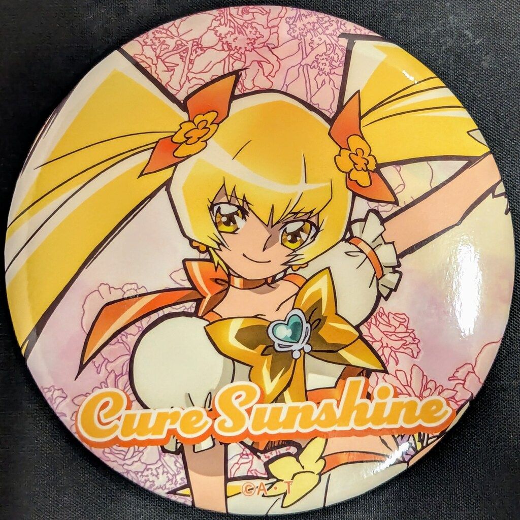 ハートキャッチプリキュア キュアサンシャイン 全プリキュア展 缶バッジ 8点 ハートキャッチプリキュア キュアサンシャイン 全プリキュア展
