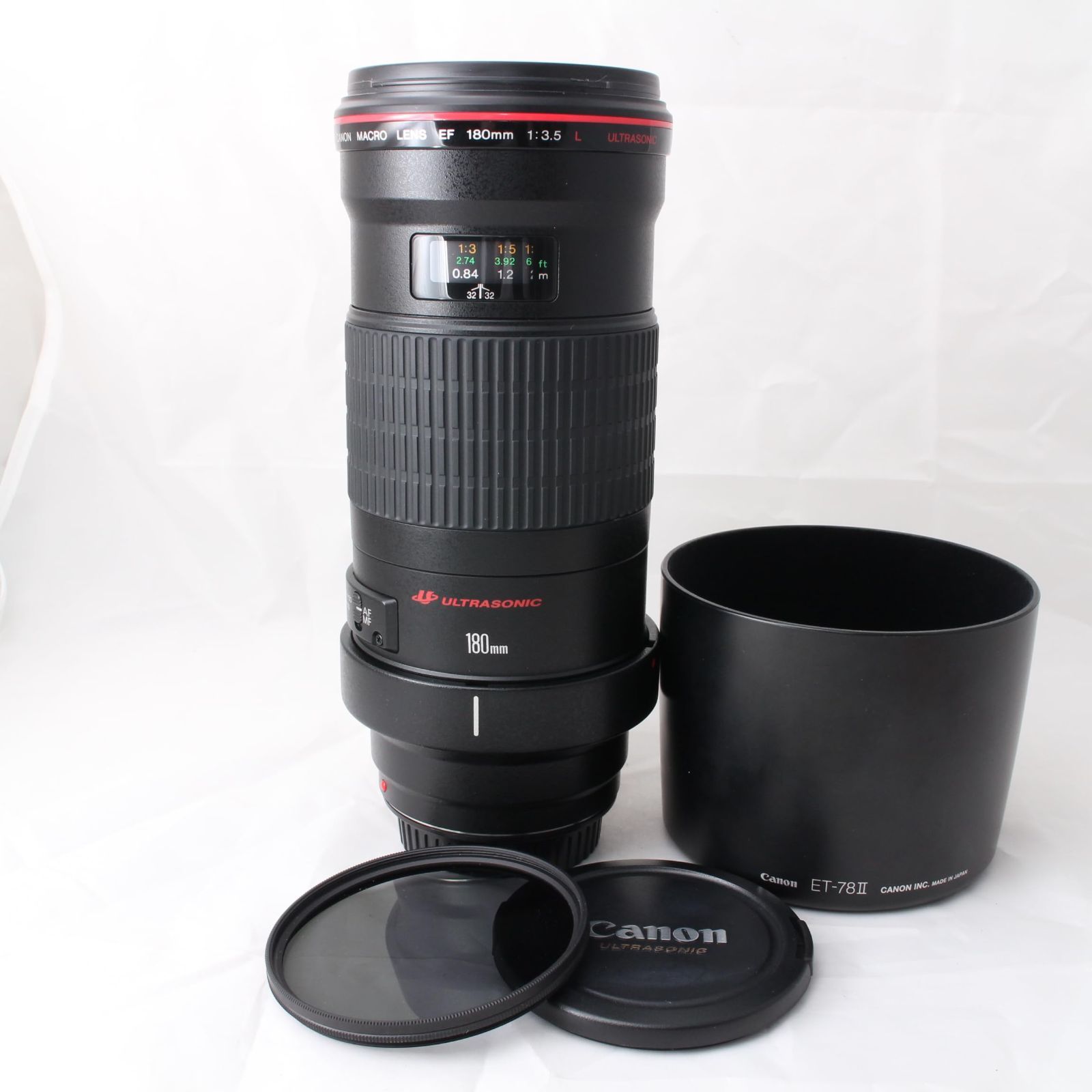 180 상태 양호 캐논 싱글 포커스 매크로 렌즈 EF180mm F3.5L 매크로 USM 풀 사이즈 호환