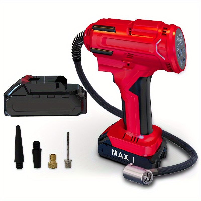 1ポータブル12Vエアコンプレッサーポンプ 7500MAワイヤレス