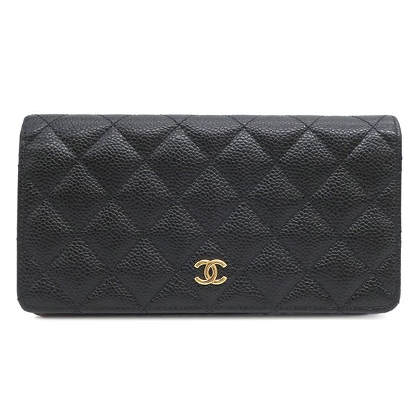 貴重 CHANEL シャネル ラムスキン 長財布 マトラッセ ココマーク