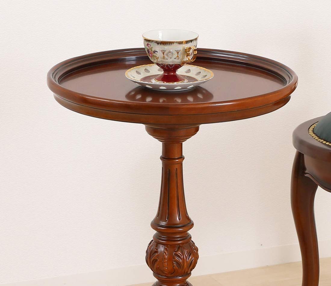 木製 丸テーブル アンティーク風 ラウンドテーブル ヴァーサ