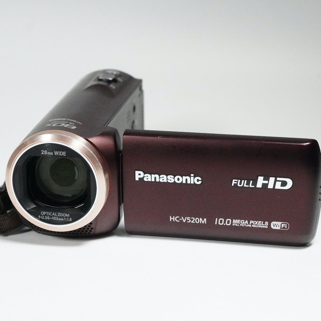 動作品 Panasonic HC-V520M ビデオカメラ ブラウン Amazon.co.jp: パナソニック デジタルハイビジョンビデオカメラ