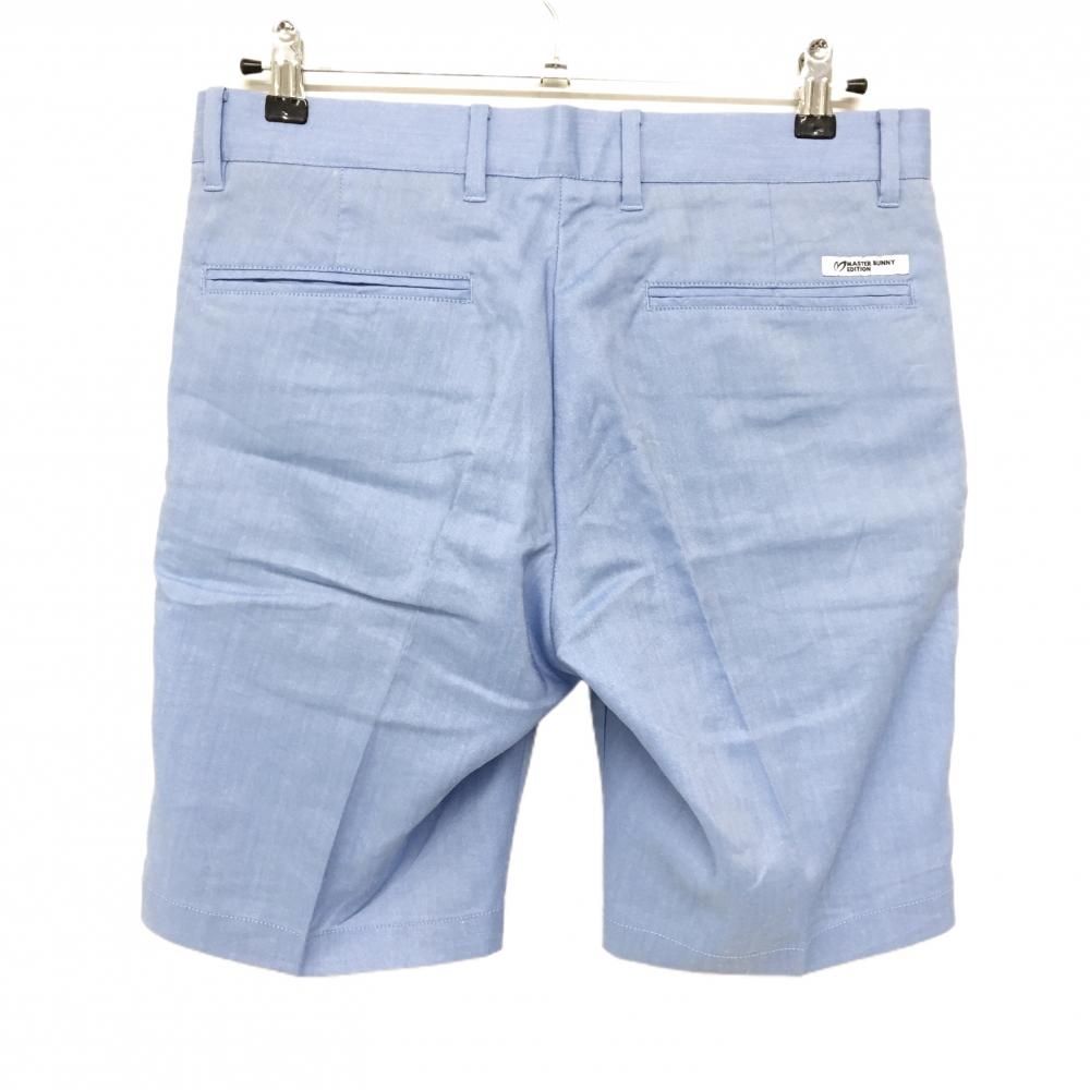 マスターバニー ハーフパンツ ライトブルー ロゴ白 メンズ 4 M ゴルフウェア MASTER BUNNY EDITION