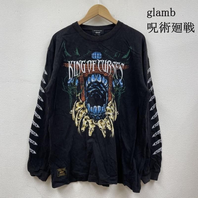glamb×呪術廻戦両面宿儺プリントロンT フェードブラック size3
