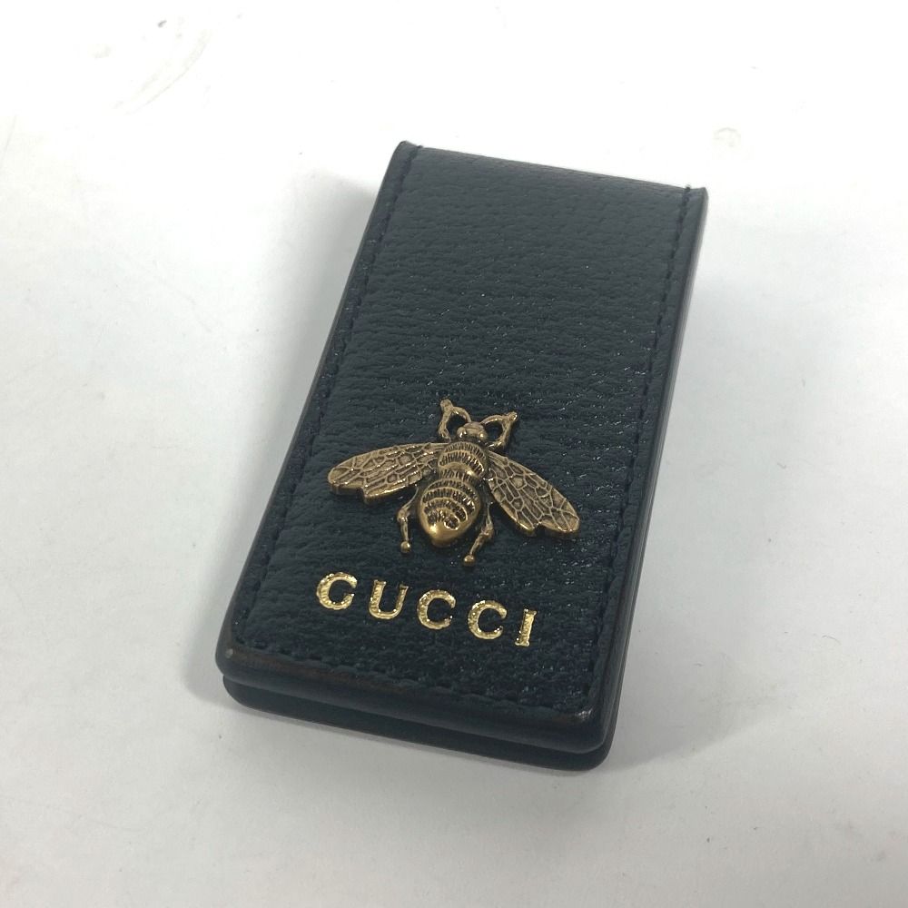 GUCCI ブラック マネークリップ 蜂モチーフ GUCCI 【超美品】グッチ アニマリエ ビー マネークリップ