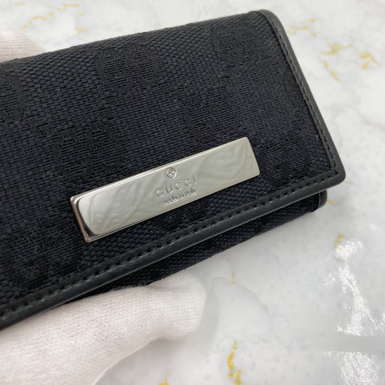 ✨美品✨GUCCI グッチ 6連 キーケース　GGキャンバス　4565 男女兼用 新品未使用❗️ GUCCI グッチ 04565 GGキャンバス 6連 キー
