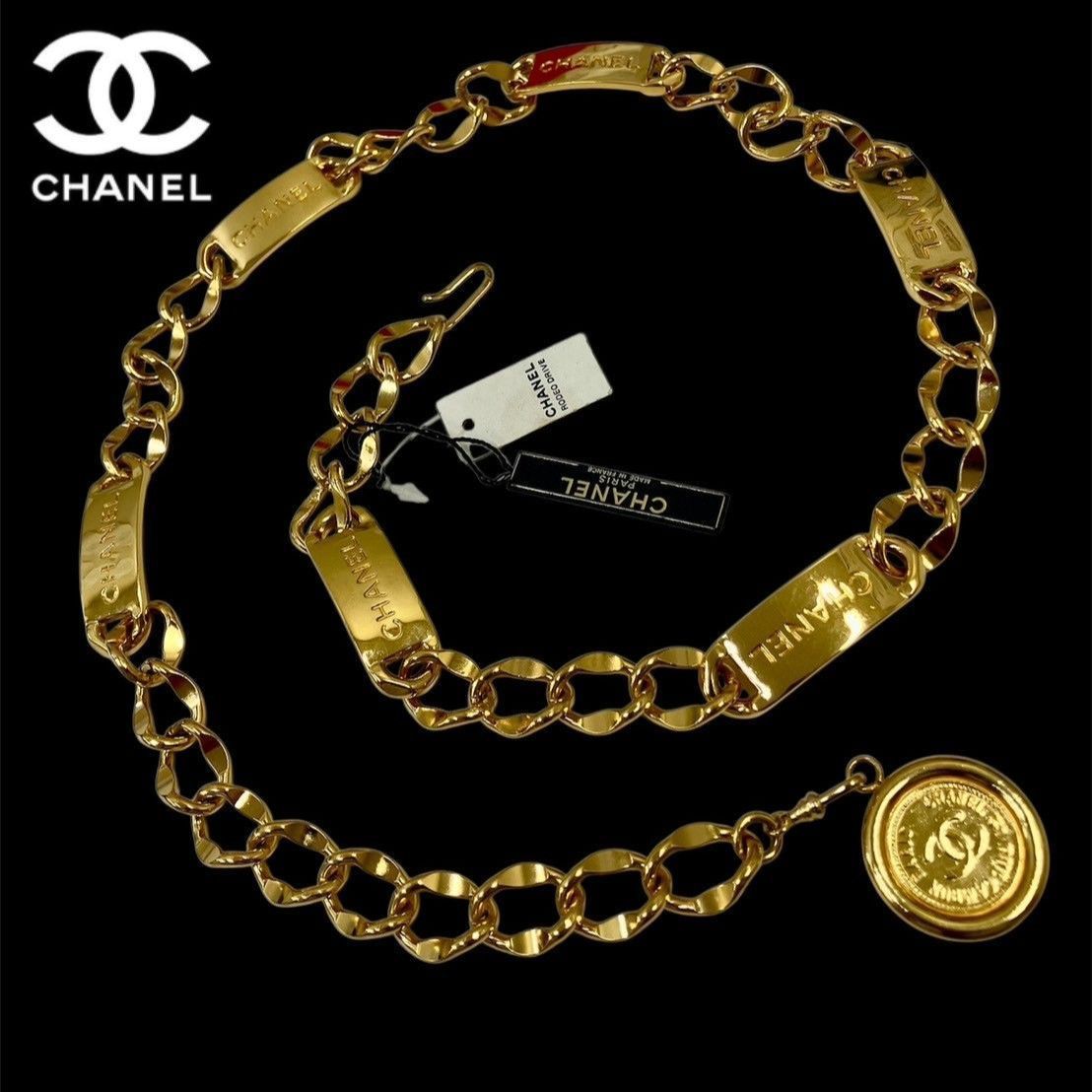 CHANEL シャネル　チェーン　ベルト　ココマーク　メダリオン CHANEL シャネル ココマークメダリオンヴィンテージチェーン
