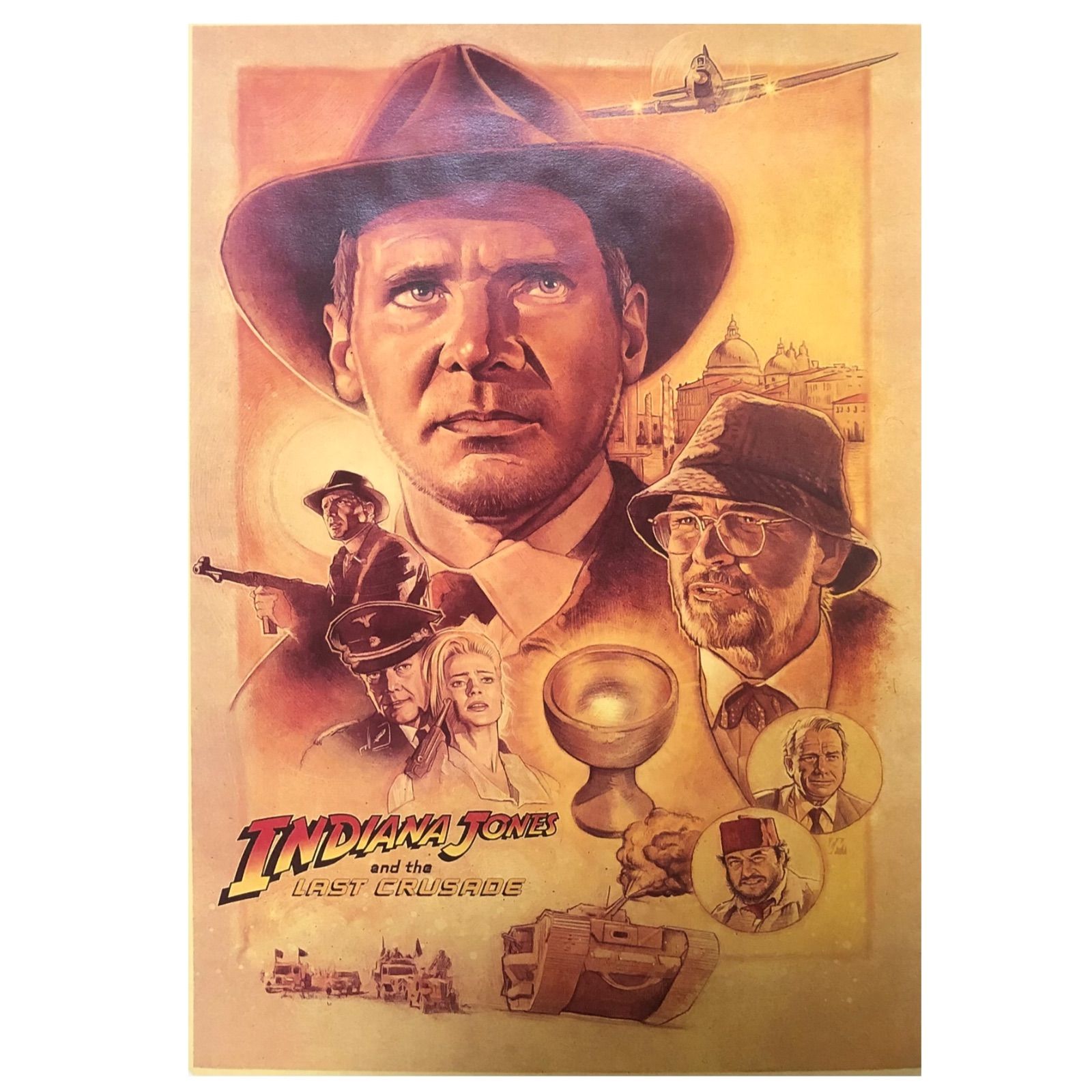 インディージョーンズ最後の聖戦　公開当時ポスター 大型 映画ポスター インディジョーンズ 最後の聖戦 US版 st1
