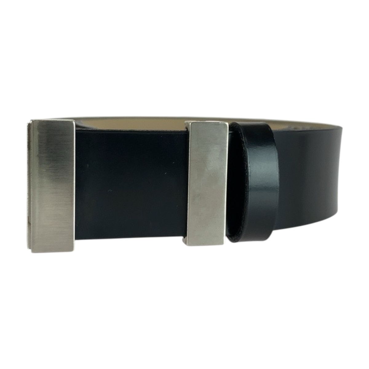 dunhill ブラックレザーベルト 美品 Dunhill ダンヒル 112cm/44inc ブラック 黒 シルバー金具