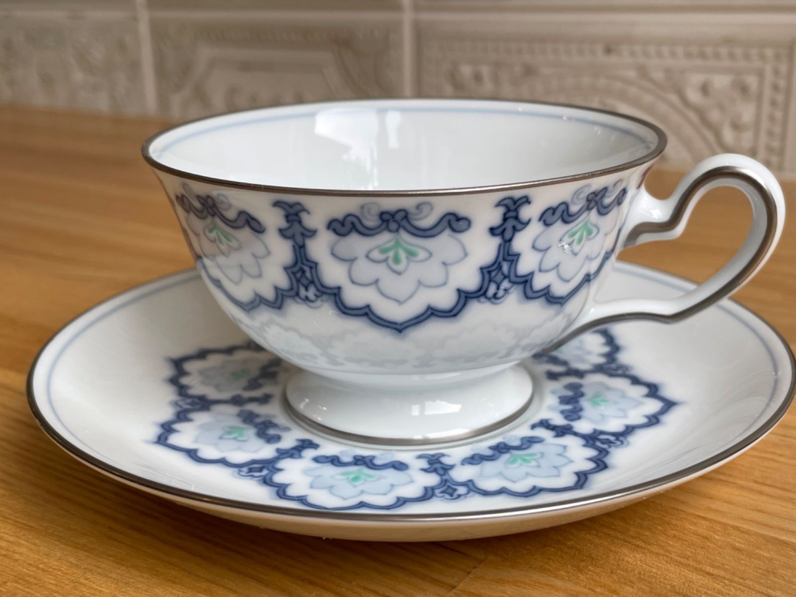 大倉陶園 呉須正倉院 デザートプレート 19.5cm 金彩 大倉陶園 呉須