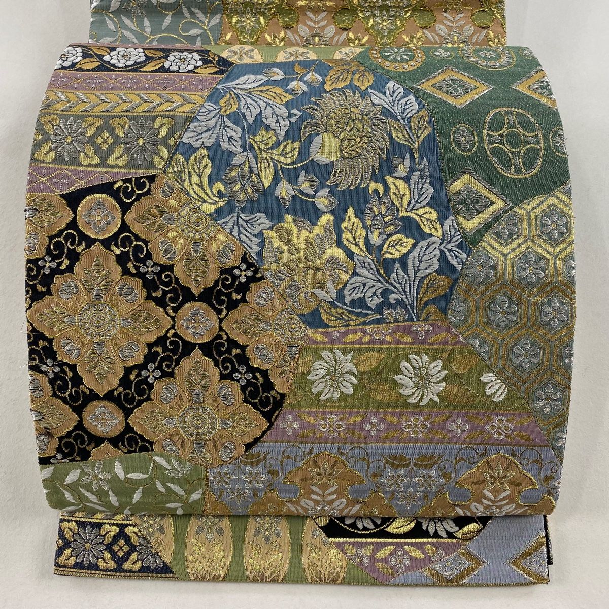 織りの袋帯（花唐草文）正絹美品 楽天市場】【新古品】 袋帯 未使用 フォーマル 正絹 螺鈿箔 金糸