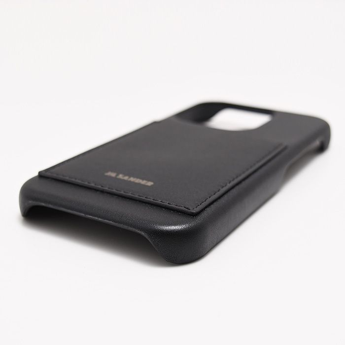 JIL SANDER ブラックレザー ケース JIL SANDER ジルサンダー 財布 メンズ レディース レザー L字