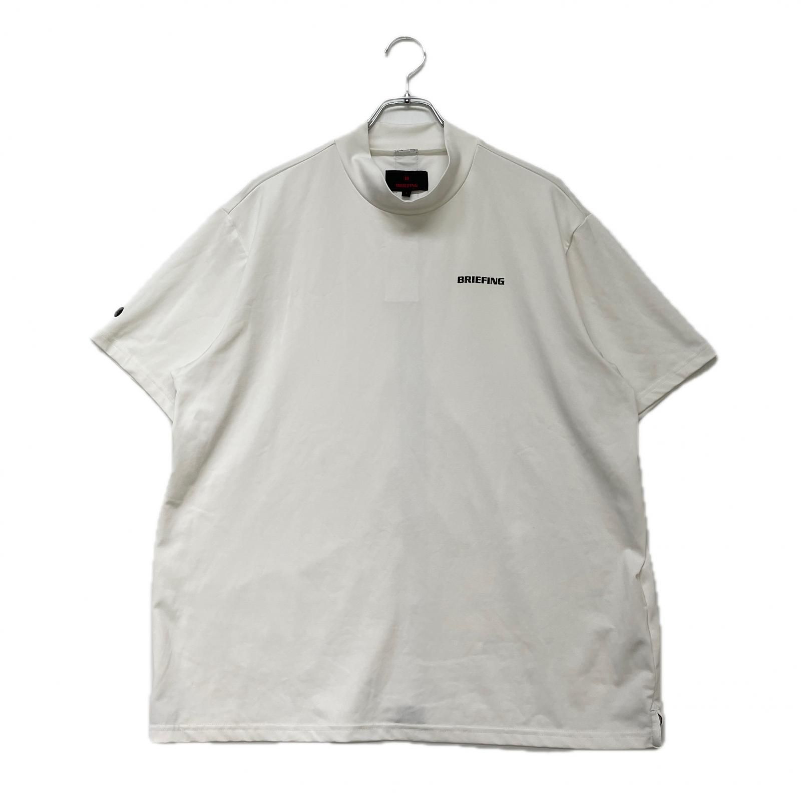BRIEFING ホワイト モックネック半袖シャツ　L メンズ ブリーフィング BRIEFING 半袖シャツ L 白 ホワイト 2024年