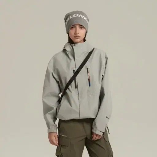 サロモン レースフラグ GTX 3L GORE-TEX ジャケット ライトグレー