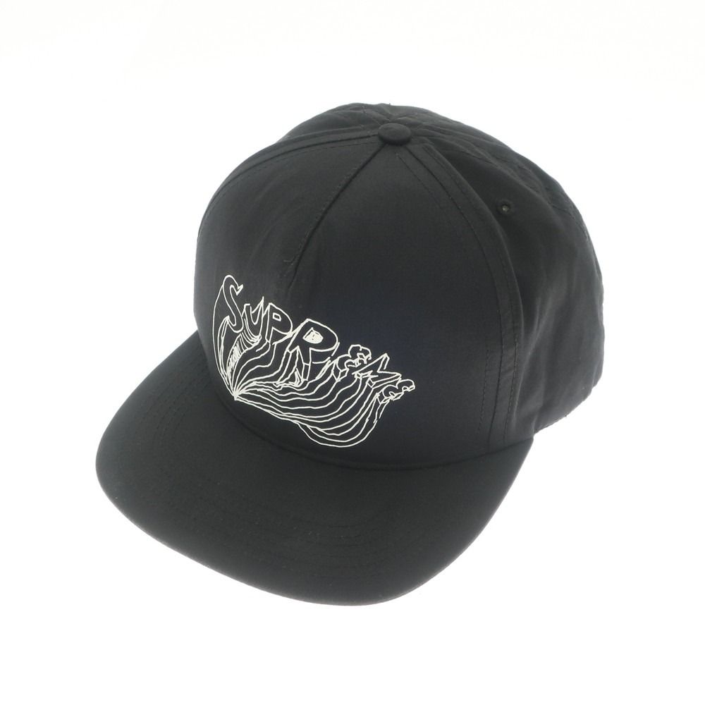 【中古】シュプリーム Supreme 2015年春夏 Daniel Johnston Logo 5-Panel ナイロン系 5パネル キャップ 帽子  ブラック【サイズ表記なし】【メンズ】