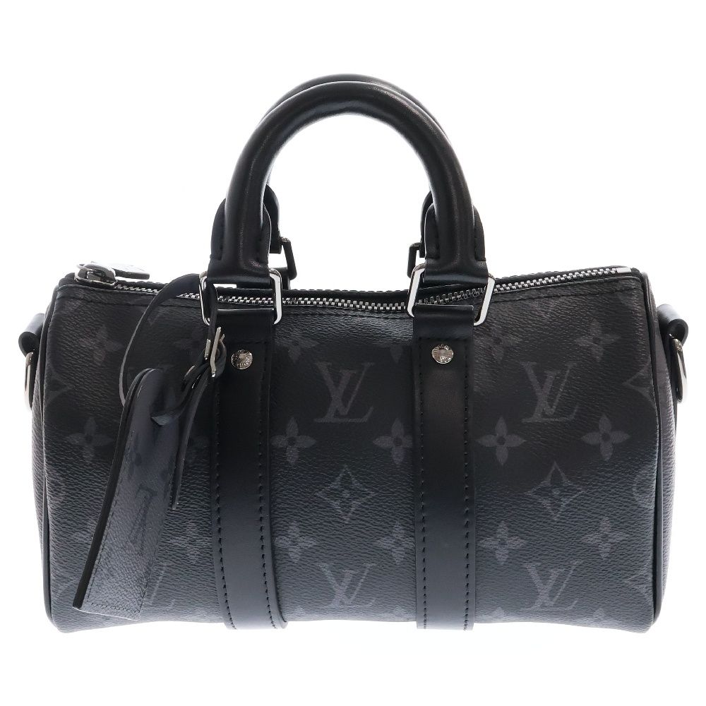 LOUIS VUITTON ルイヴィトン モノグラムエクリプス キーポルバンドリエール25 2WAYレザーハンドバッグ ショルダーバッグ ブラック M46271