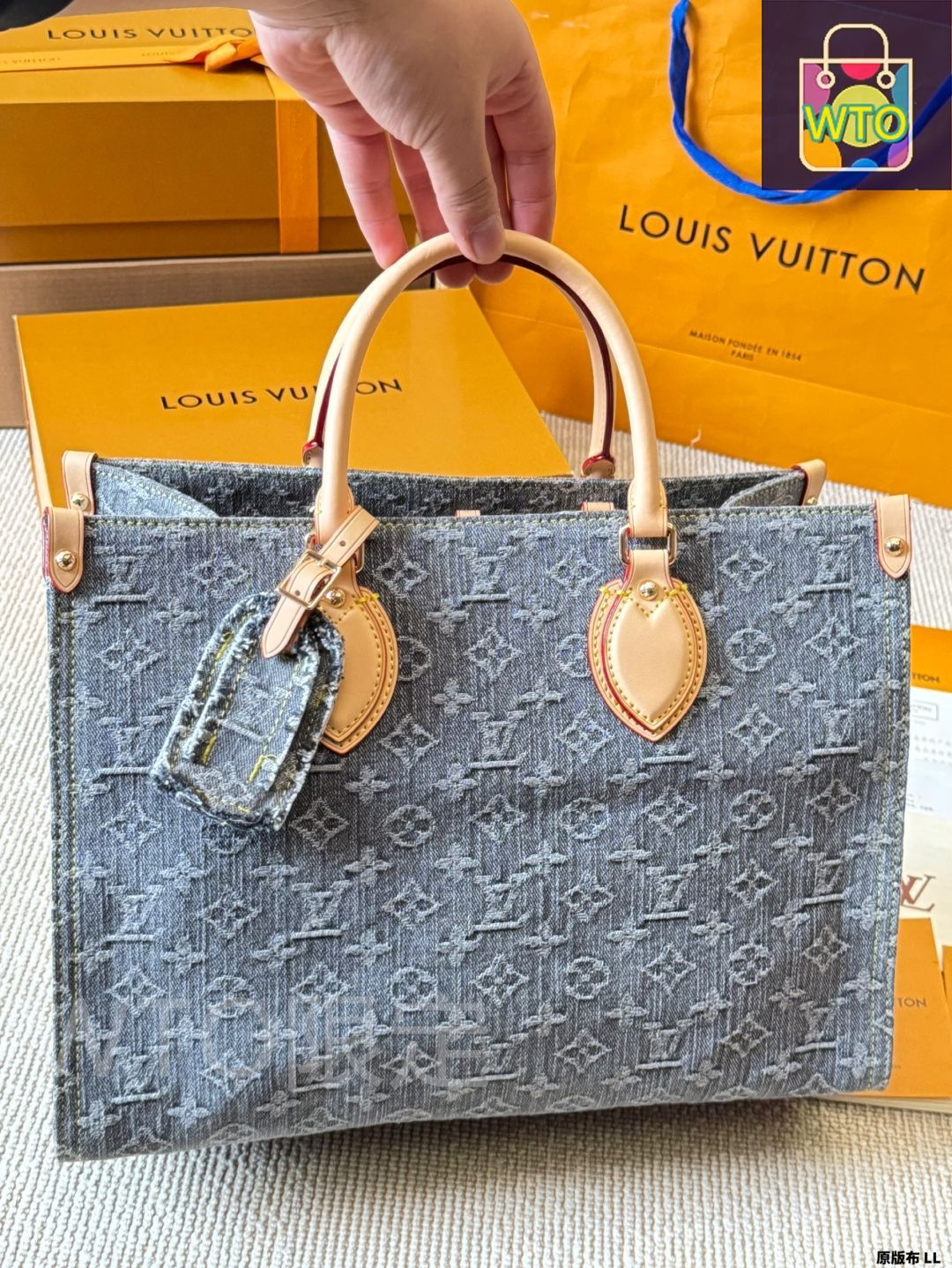 今日特価】LV 25 Limited Denim Onthego Jungle Bag ルイ