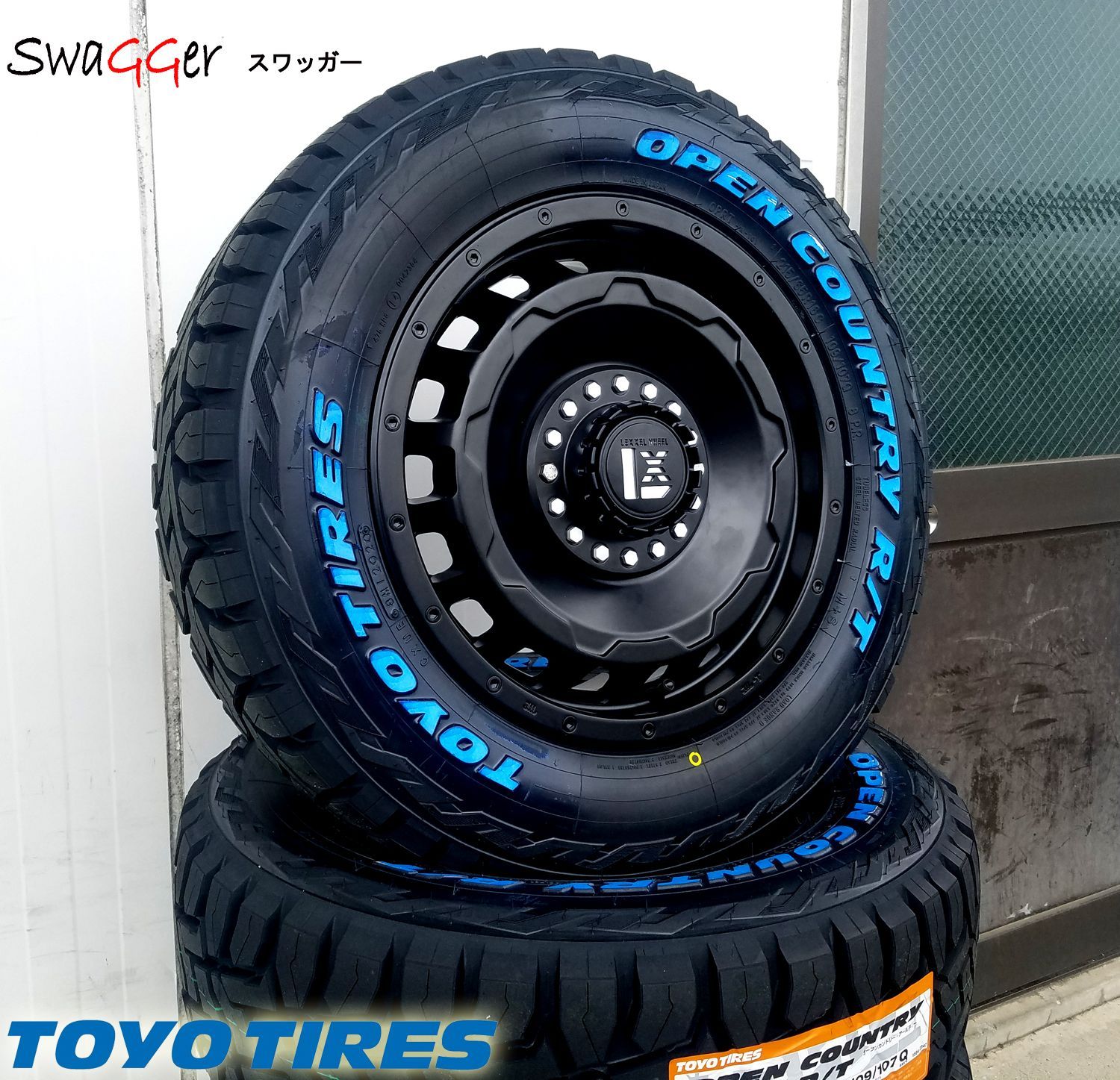 キャラバン 16インチ LEXXEL SwaGGer スワッガー トーヨー オープンカントリー RT 215/65R16 107/109 LT  ホワイトレター 車検対応 タイヤホイールセット - メルカリ