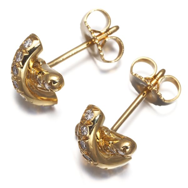 ティファニー ピアス ダイヤ ダイヤモンド クロスステッチ K18YG  