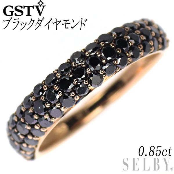 GSTV K18PG ブラック ダイヤモンド リング 0.85ct パヴェ - メルカリ 