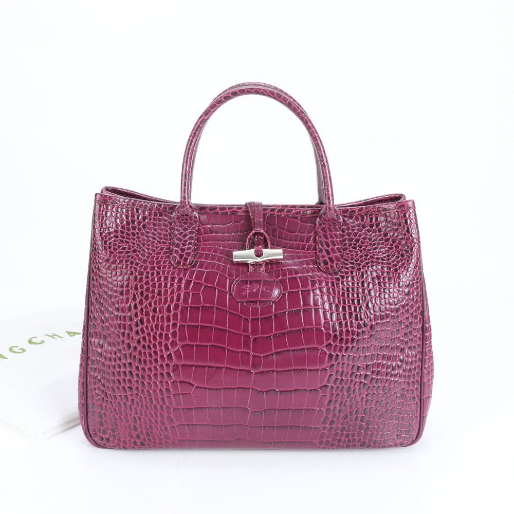 【極美品✨】 ロンシャン ロゾ トートバッグ クロコ 型押し レザー ブラウン 楽天市場】【美品】LONGCHAMP 【ロゾ クロコ型押しレザー トート