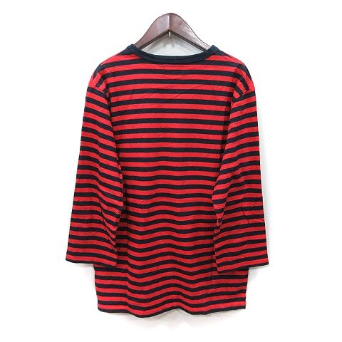 アニエスベー　ボーダーシャツ　カットソー長袖L(3)レッド アニエスベー ボーダーシャツ カットソー長袖L(3)レッド