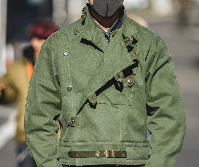 [karaku] スウェーデン軍モーターサイクルジャケット　ad8-1012 karaku] スウェーデン軍モーターサイクルジャケット ad8-1012