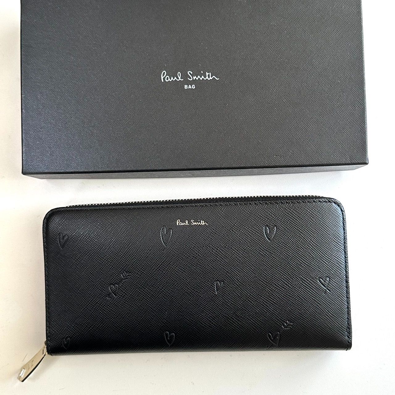 ポールスミス Paul Smith 長財布 スミシーハート ブラック レディース 