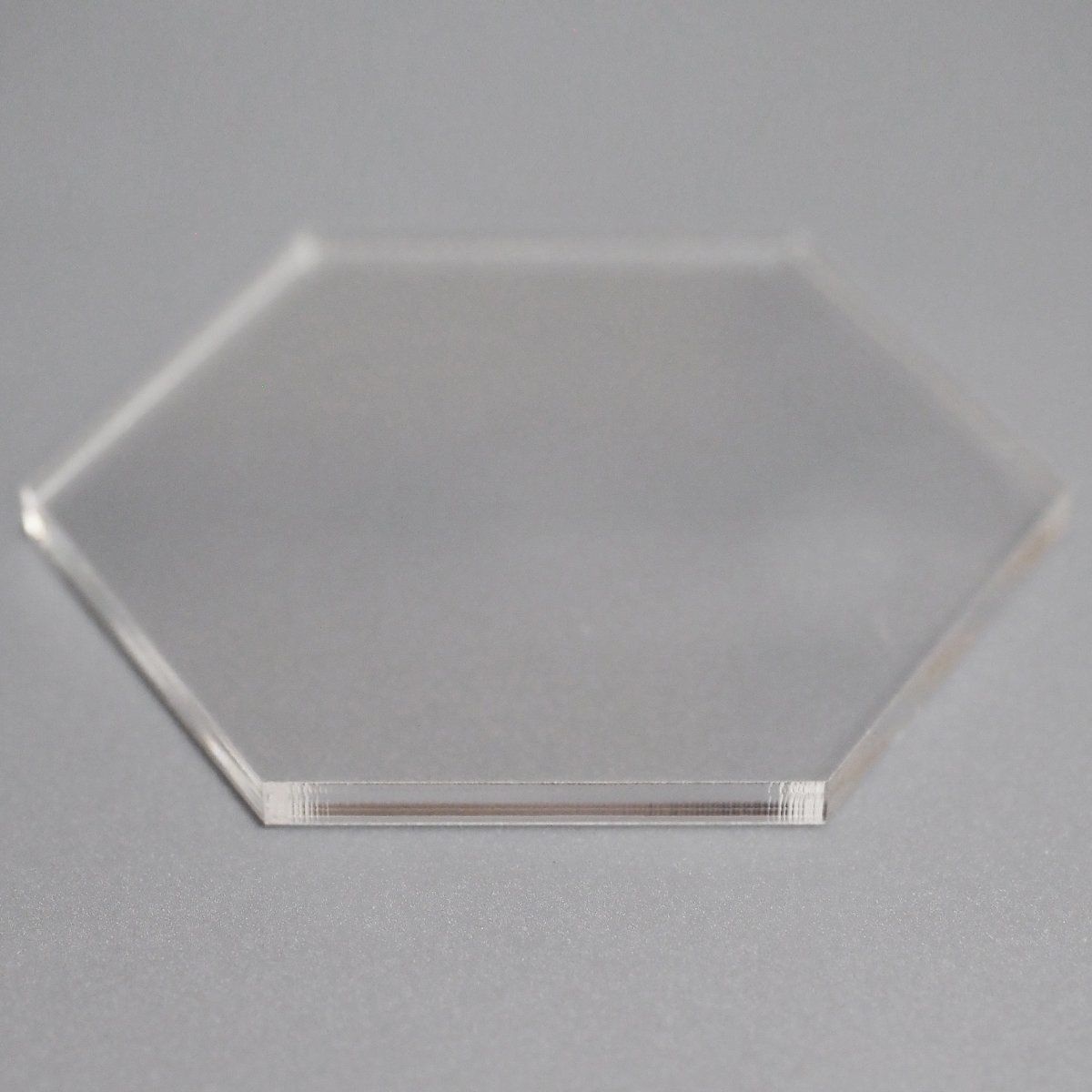 透明 アクリル 3mm厚 正六角形 6cmサイズ 10個セット