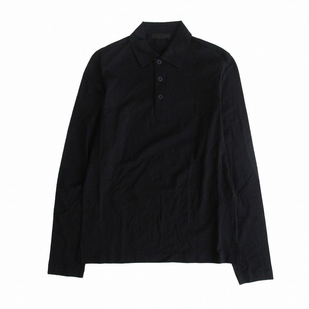 PRADA(プラダ) ポロシャツ 黒 メンズ XSサイズ
