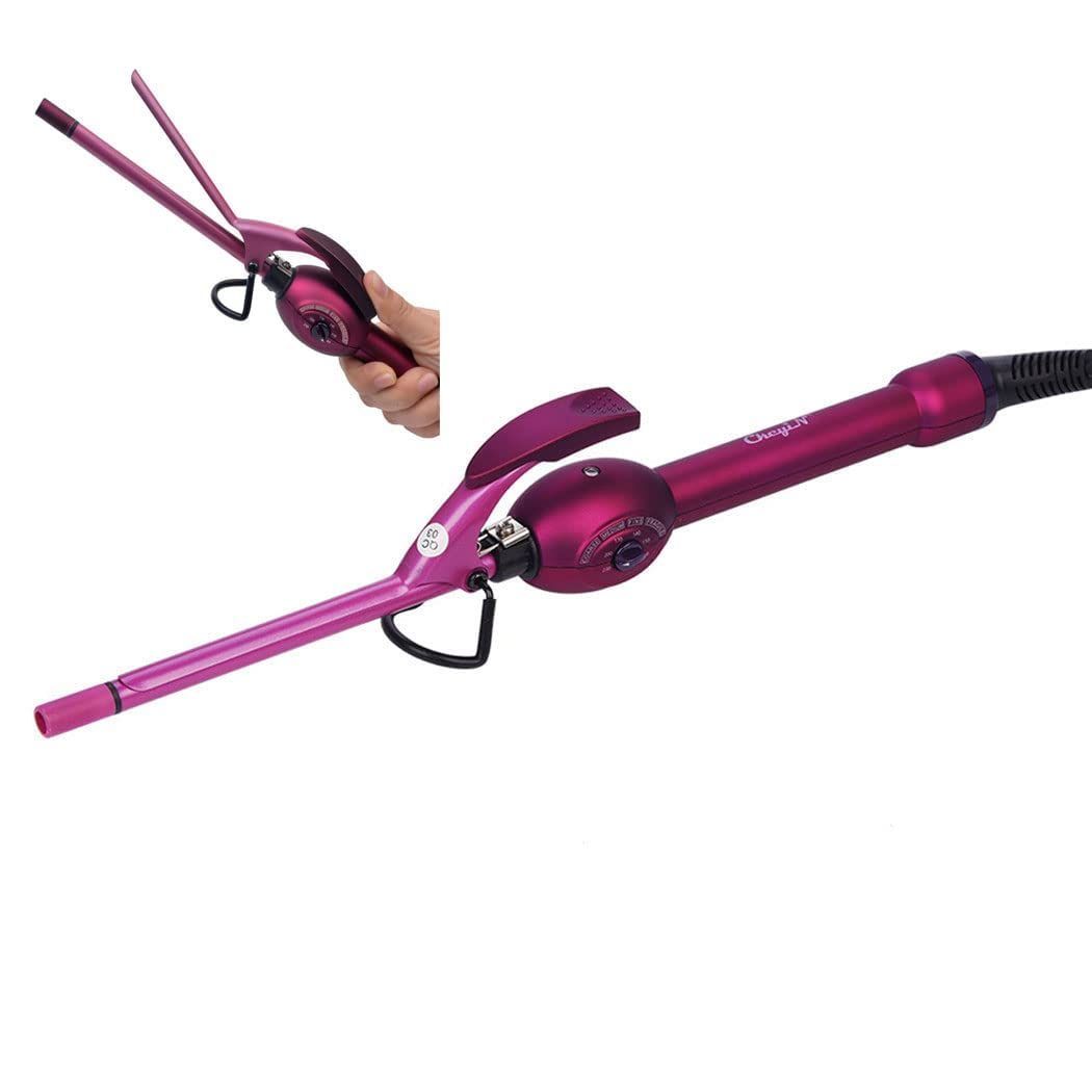 9mm コテ カールアイロン カール 極細 セラミック プロ仕様 ヘアアイロン 急速加熱 80-230 自動電源OFF CkeyiN 男女兼用 海外対応…