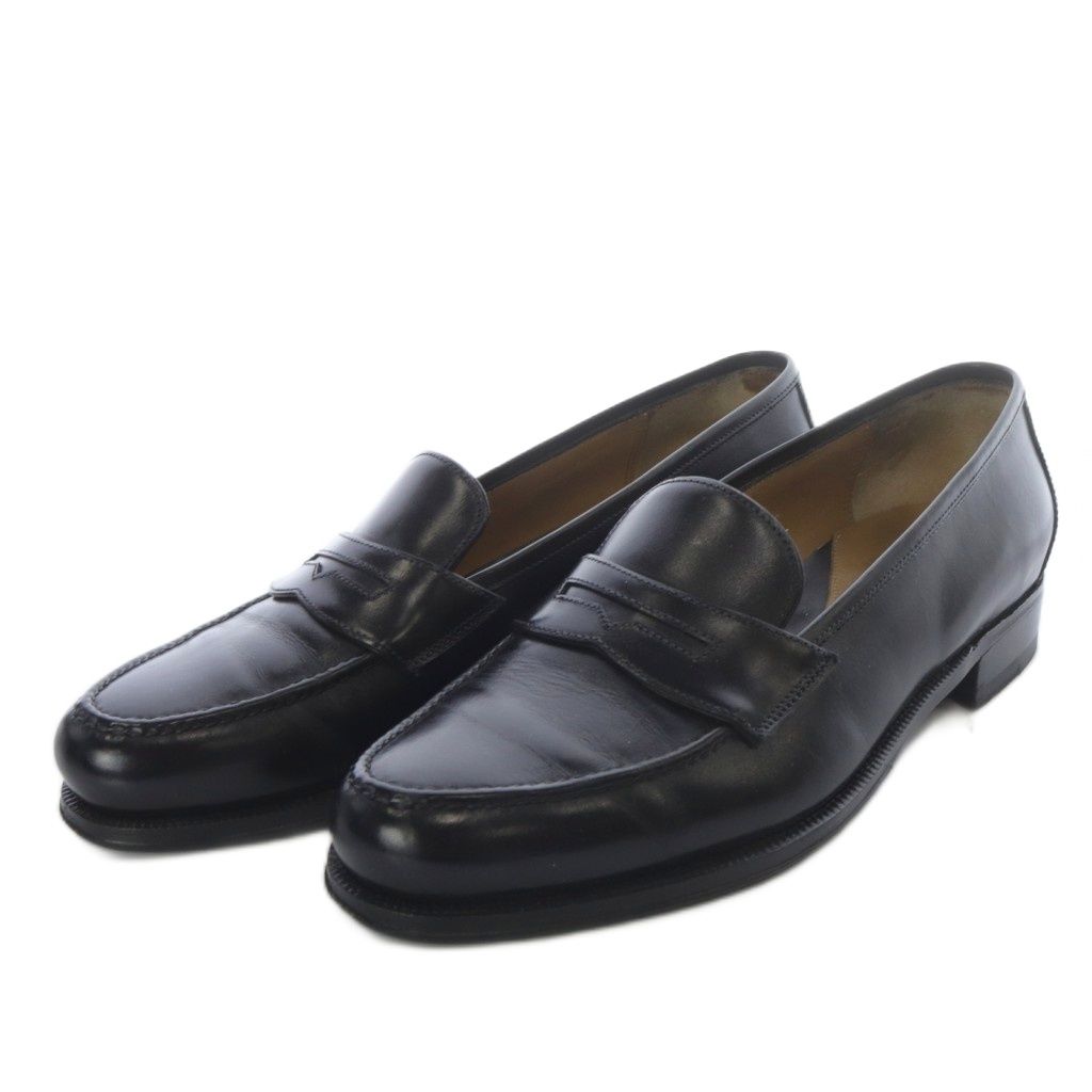 レユッカス Le Yuccas Y36023 ENZO BONAFE PER コインローファー スリッポン レザー 40.5 ブラック |YO26 AD