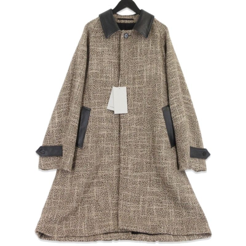♥ MARKAWARE マーカウェア アルパカループツイードコート A25C18CO01C 25AW ロングコート NATURAL COLOR MIX 2 タグ付き 70017050