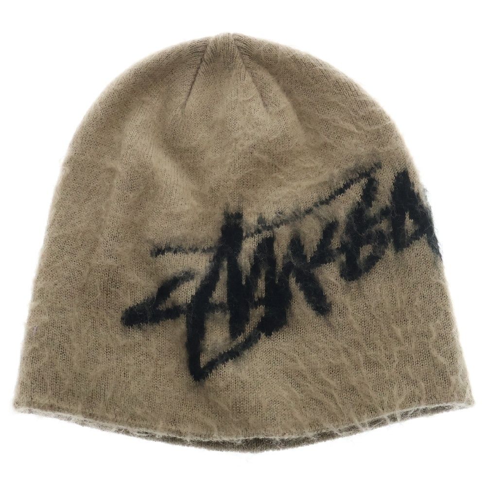 STUSSY ステューシー SKULLCAP BRUSHED OUT STOCK 1321191 ブラッシュドニットスカルキャップ ビーニー カーキ