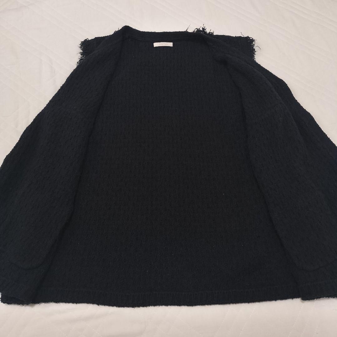 Rose Tiara ローズティアラ 46 ニットベスト パールボタン ジレ 黒